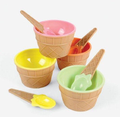 Plastic Ice Cream Dishes