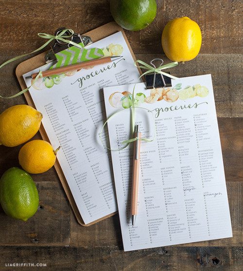 Printable Grocery List