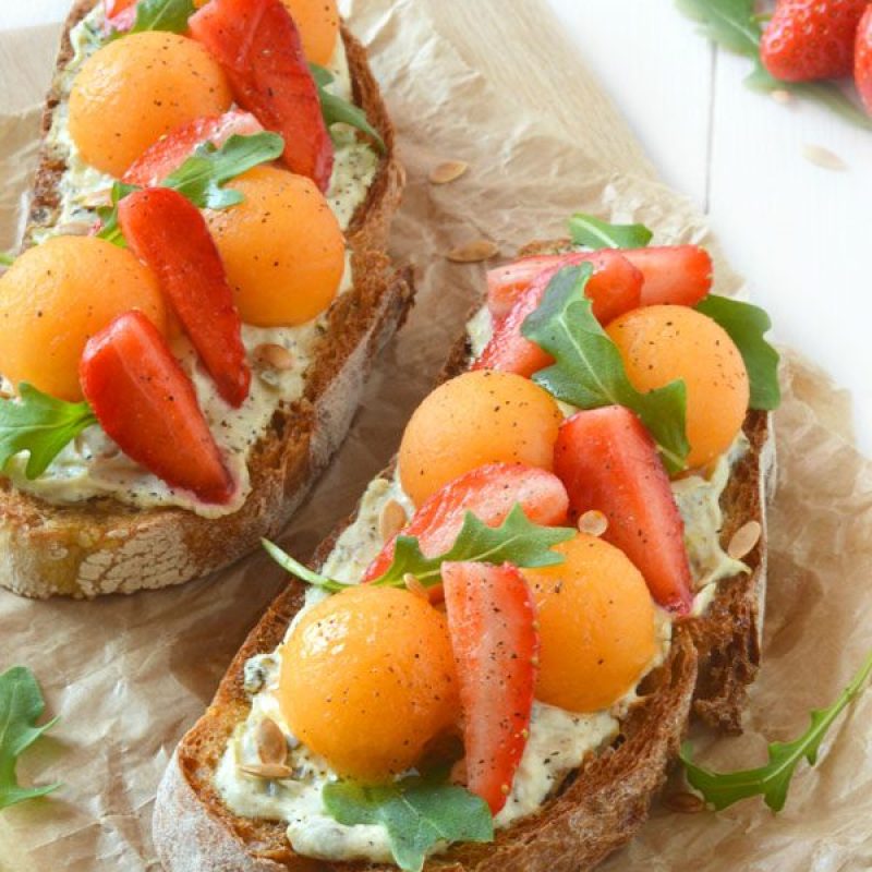 Melon and Strawberry Bruschetta Recipe — Eatwell101