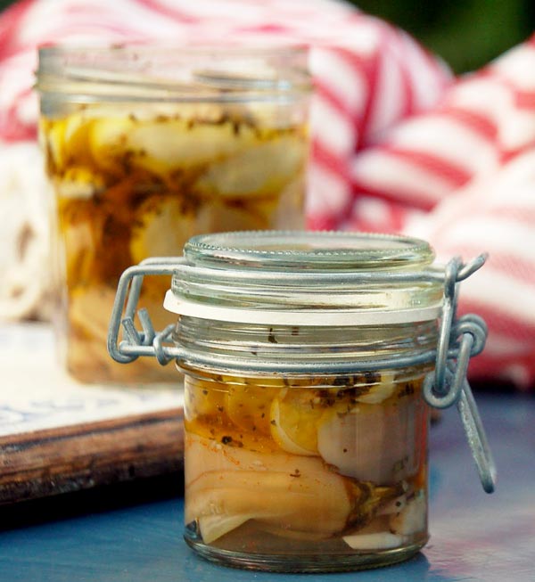 Canned Eggplants In Vinegar And Chili Pepper