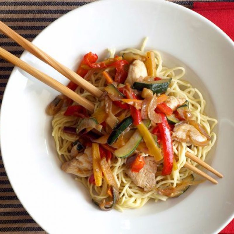 Asian Chicken Noodle Stir-fry Recipe — Eatwell101