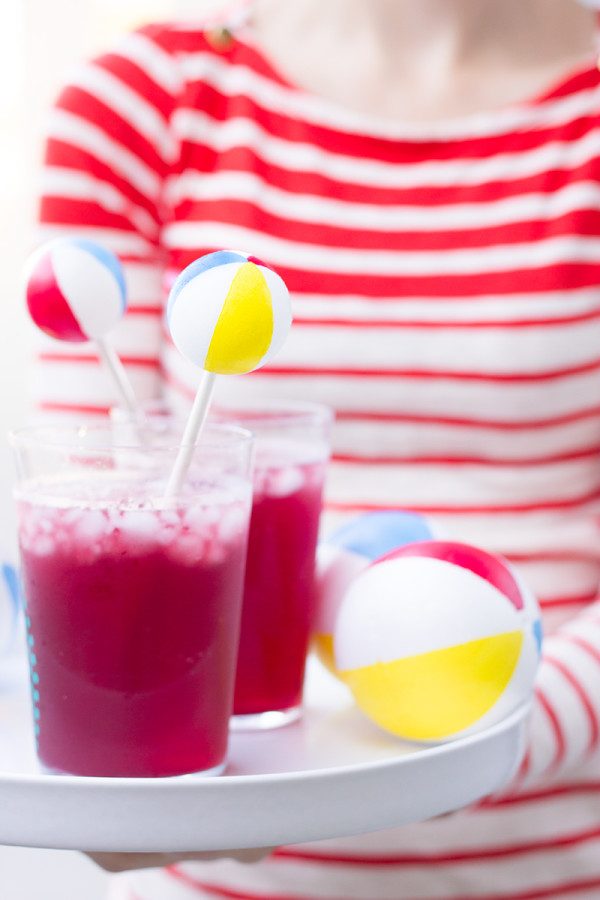 Beach Ball Drink Stirrers DIY