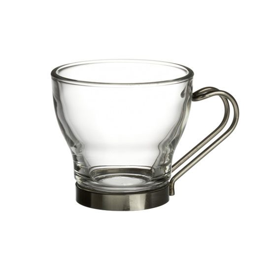 Bormioli Rocco Verdi Espresso-Cup-With Stainless Steel Handle