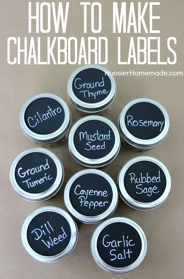 Chalkboard Labels diy