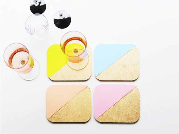 Colour Block Coasters diy