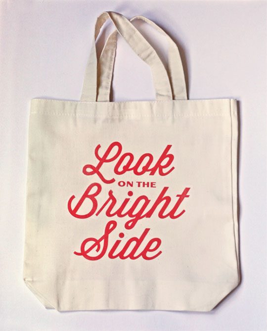 DIY typography tote bag