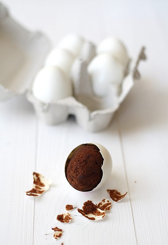 Eggshell diy brownie