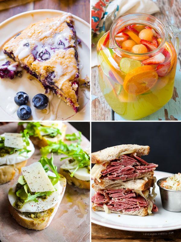 Blueberry Scones & Sparkling White Sangria