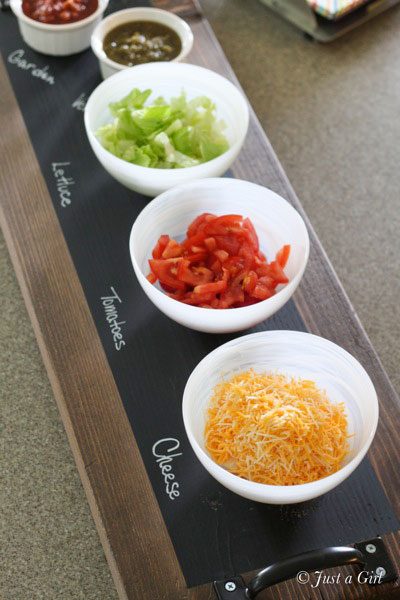 chalkboard serving tray