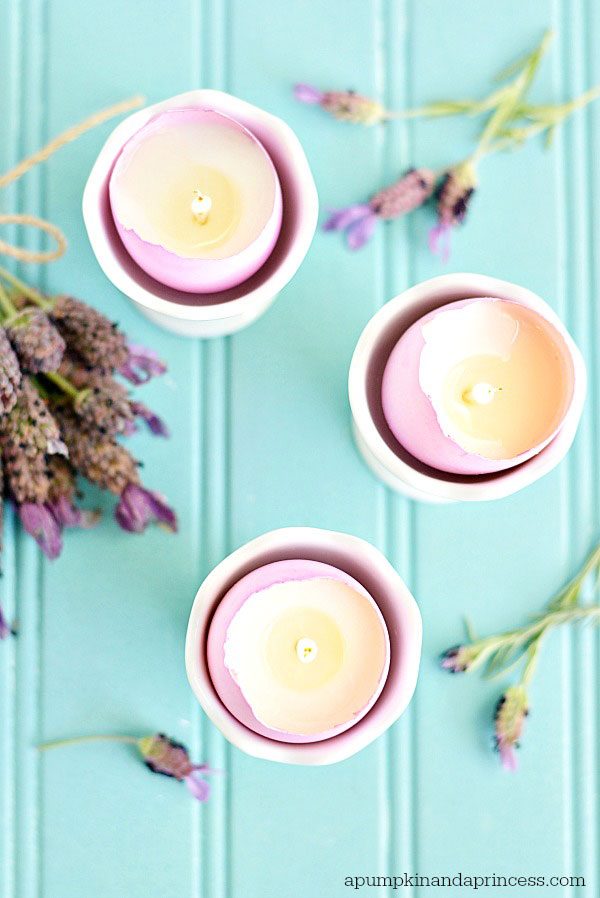 diy Eggshell Candles