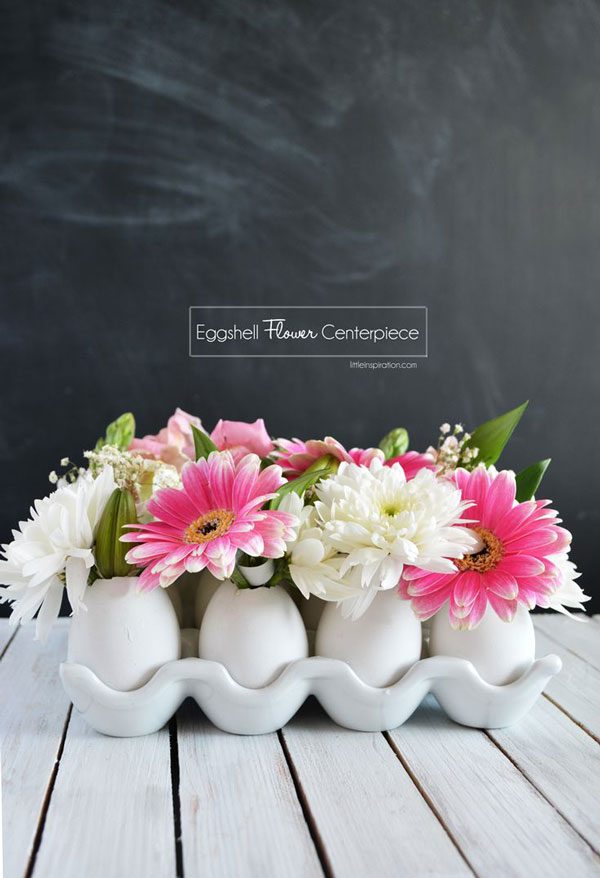 diy eggshell flower centerpiece