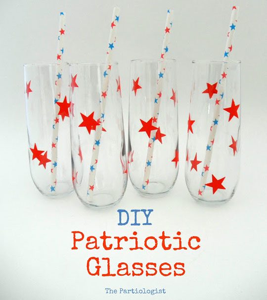 diy patriotic glasses