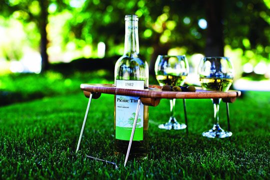 outdoor Wine and Snack Table