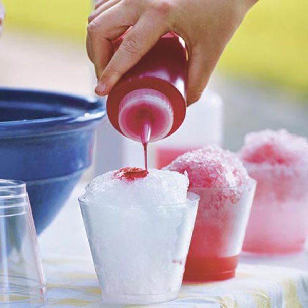 sweet syrup snow cones