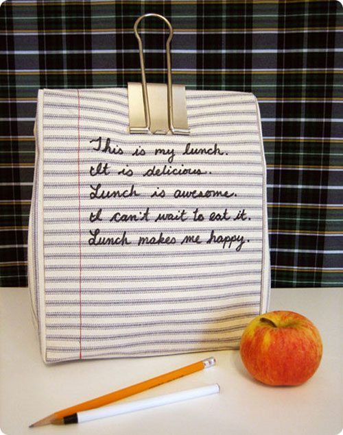 BACK TO SCHOOL LUNCH BAG