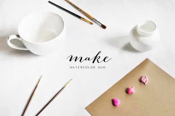 DIY PAINTED WATERCOLOR MUG