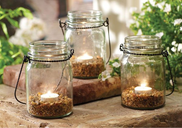 Hanging Mason jar Tealight Set