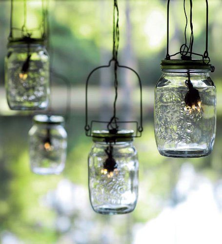 Solar Glass Mason Jar Outdoor Lights