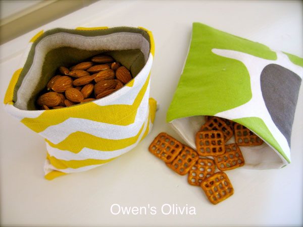 easy DIY Reusable Snack Bags
