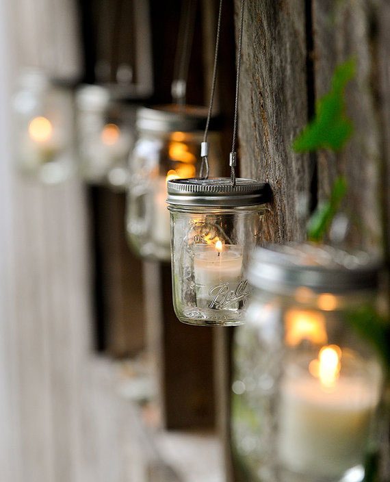 hanging mason jar