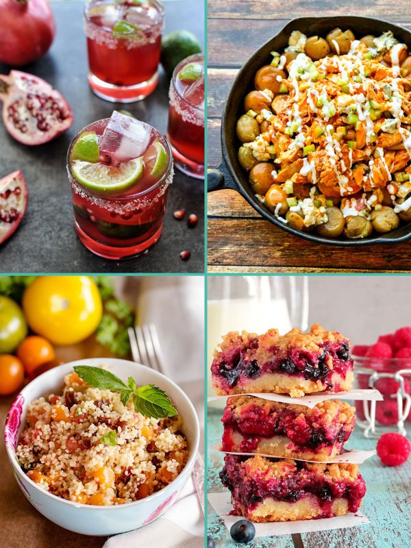 Pomegranate Margaritas & Fruity Couscous Salad