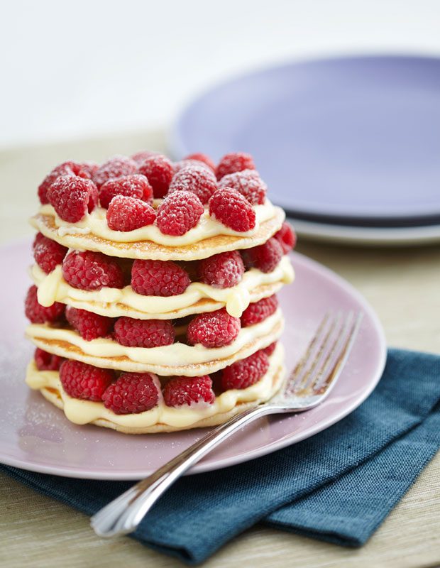 Yogurt & Honey Raspberry Pancakes