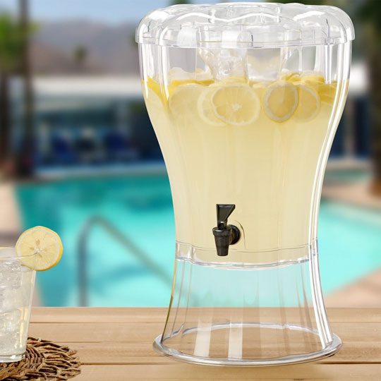 Glass Beverage Drink Dispenser 2 Gallons Water Cooler Cocktail Outdoor Party 