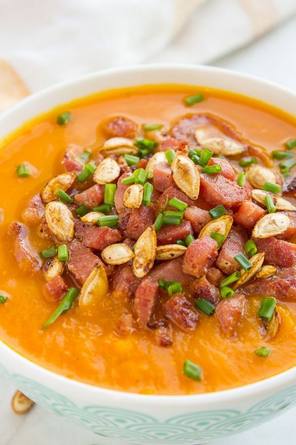 Butternut Squash Soup - #recipe by #eatwell101 - https://www.eatwell101.com/butternut-squash-soup-recipe