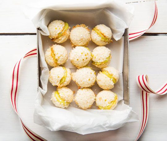 Coconut Macaroon Sandwiches with Lime Curd