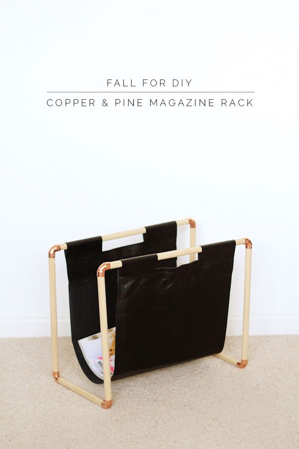 Copper and Pine Magazine Rack