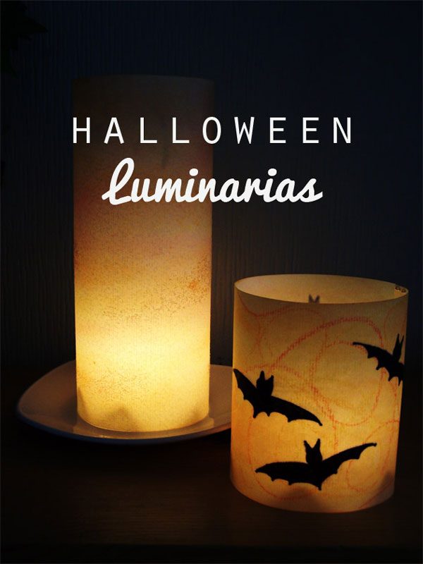 DIY Halloween luminaries