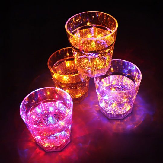 Flashing Rocks LED Whisky Glasses