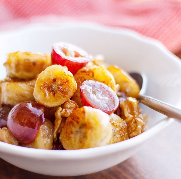 Grape, Walnut, Banana Breakfast Bowl