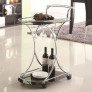 Serving Cart with 2 Black Glass Shelves thumbnail