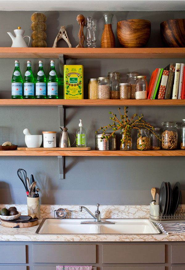 above sink kitchen storage