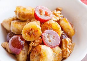 Grape, Walnut, Banana Breakfast Bowl