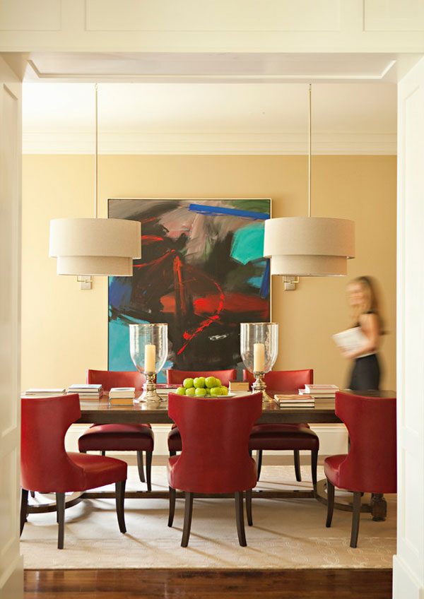 bright colorful dining room