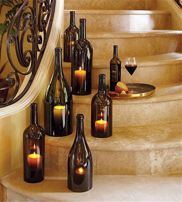 diy wine bottle lamps