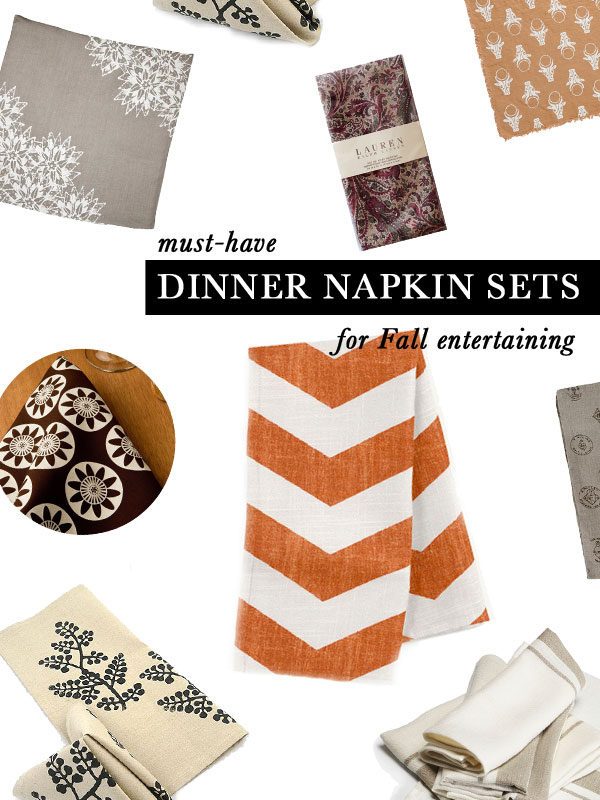 Must-Haves: Dinner Napkins For Fall Entertaining