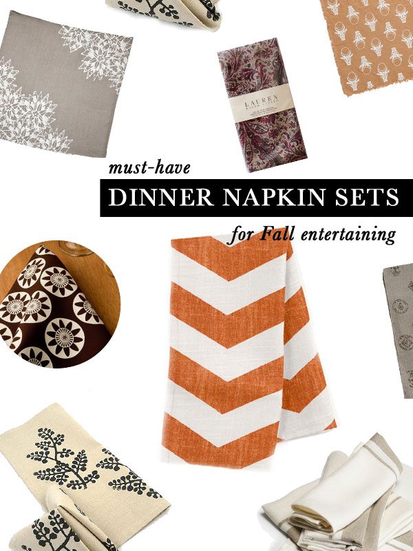 fall dinner napkin sets