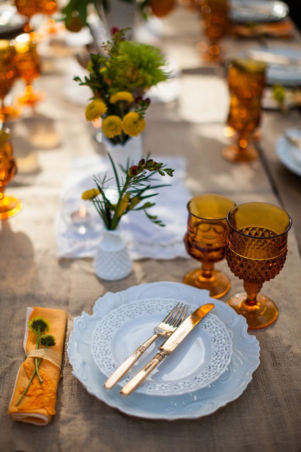 fall tabletop styling