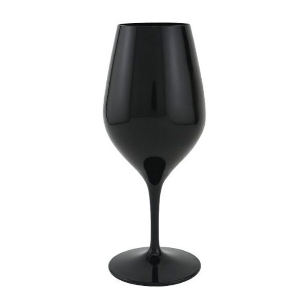 halloween black wine glass