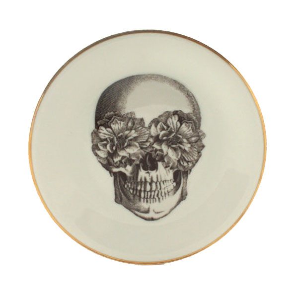 halloween skull plate