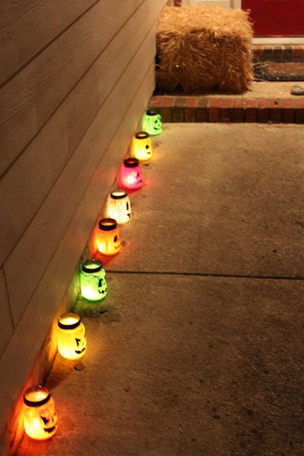 homemade Halloween luminaries