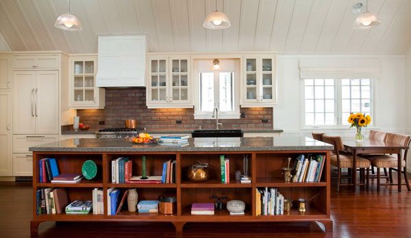 kitchen island library