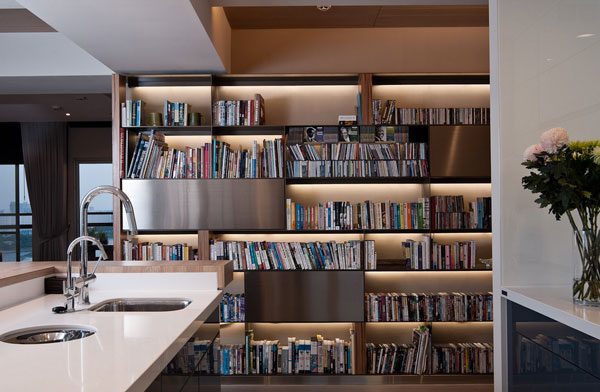 kitchen library design