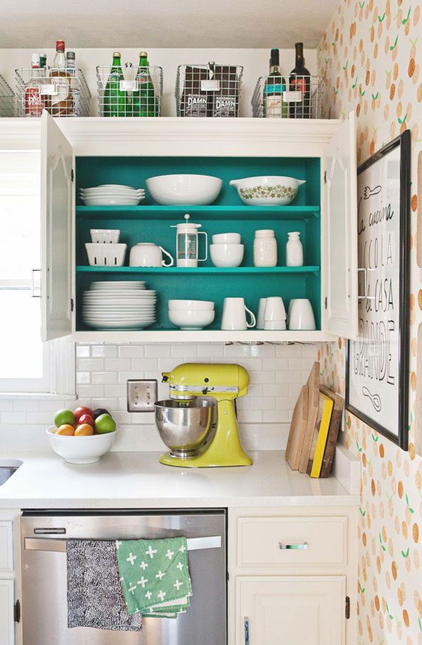 kitchen storage above kitchen cabinet