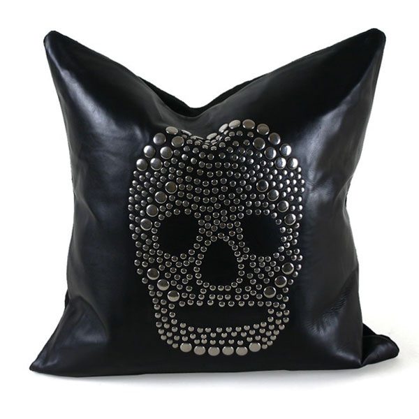 black Skull Pillow
