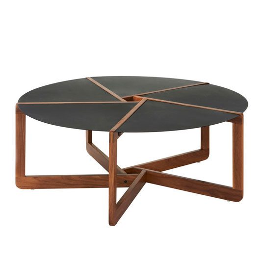 modern walnut coffee table