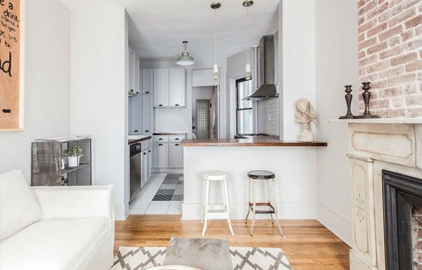 Inside a Mellow Monochrome Kitchen in New York